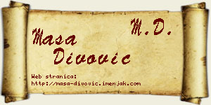 Maša Divović vizit kartica